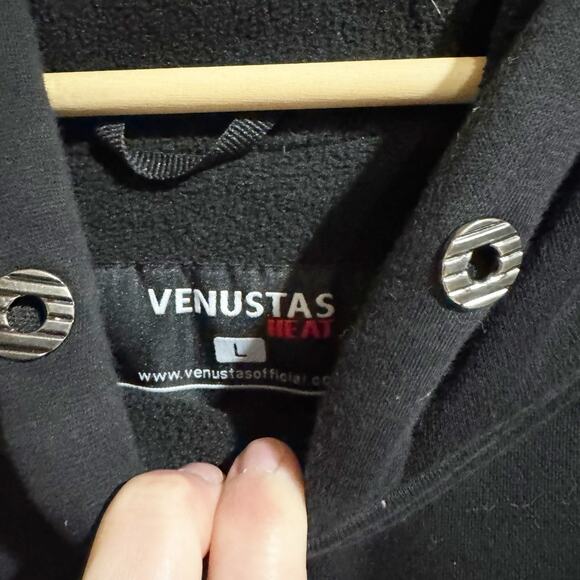 Venustas Pullover Heated Hoodie For Unisex With Heating Pockets Black Large - Picture 11 of 15
